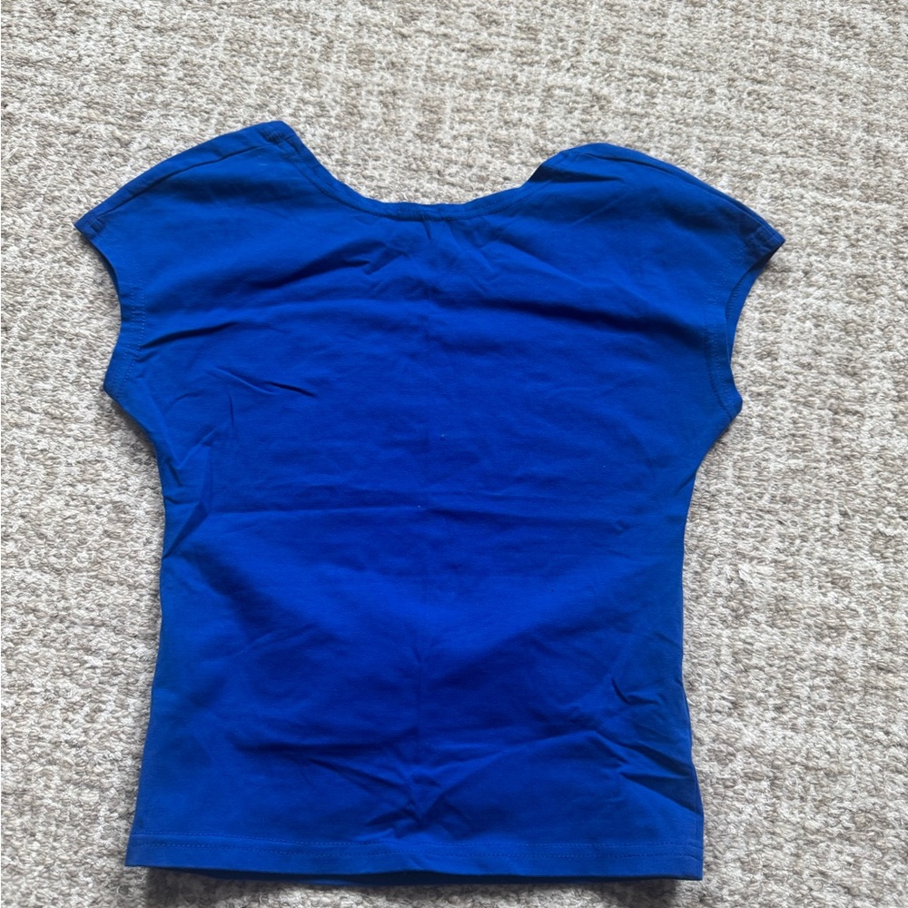 Vibrant Blue Cap Sleeve Top